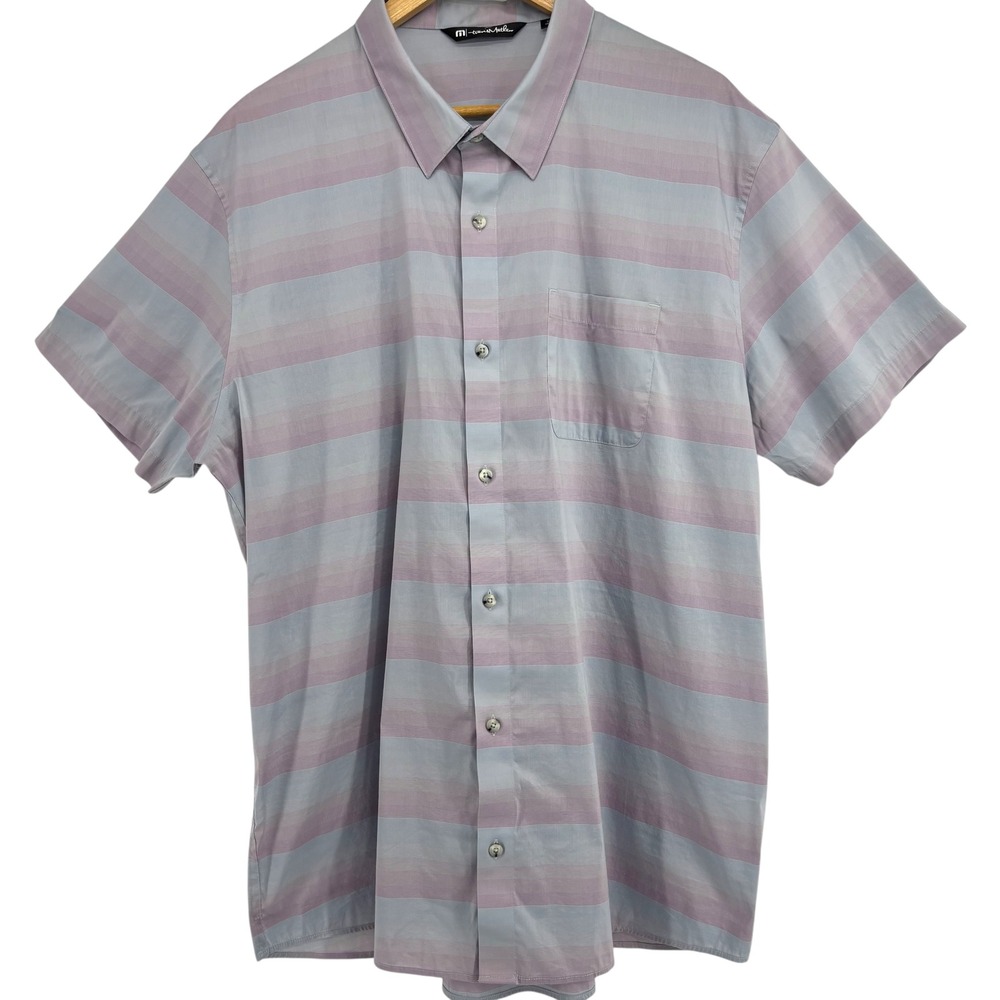 TravisMathew Increments Short Sleeve Button-Down Shirt Stretch‎ XXL Golf